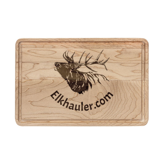 Engraved Elk Head Wooden Cutting Board