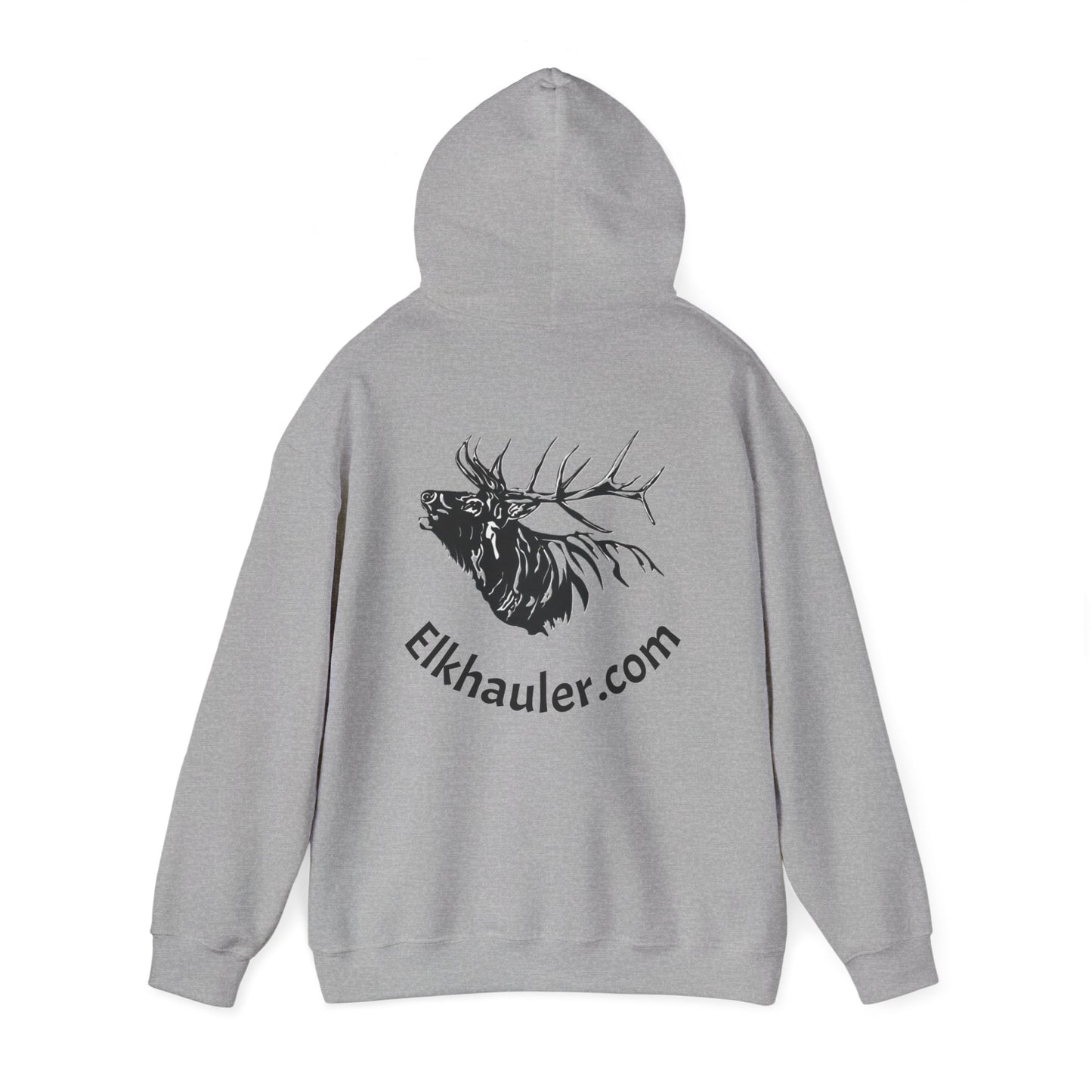 Elkhauler Logo Hoodie — Elkhauler.com Elk Head Pullover