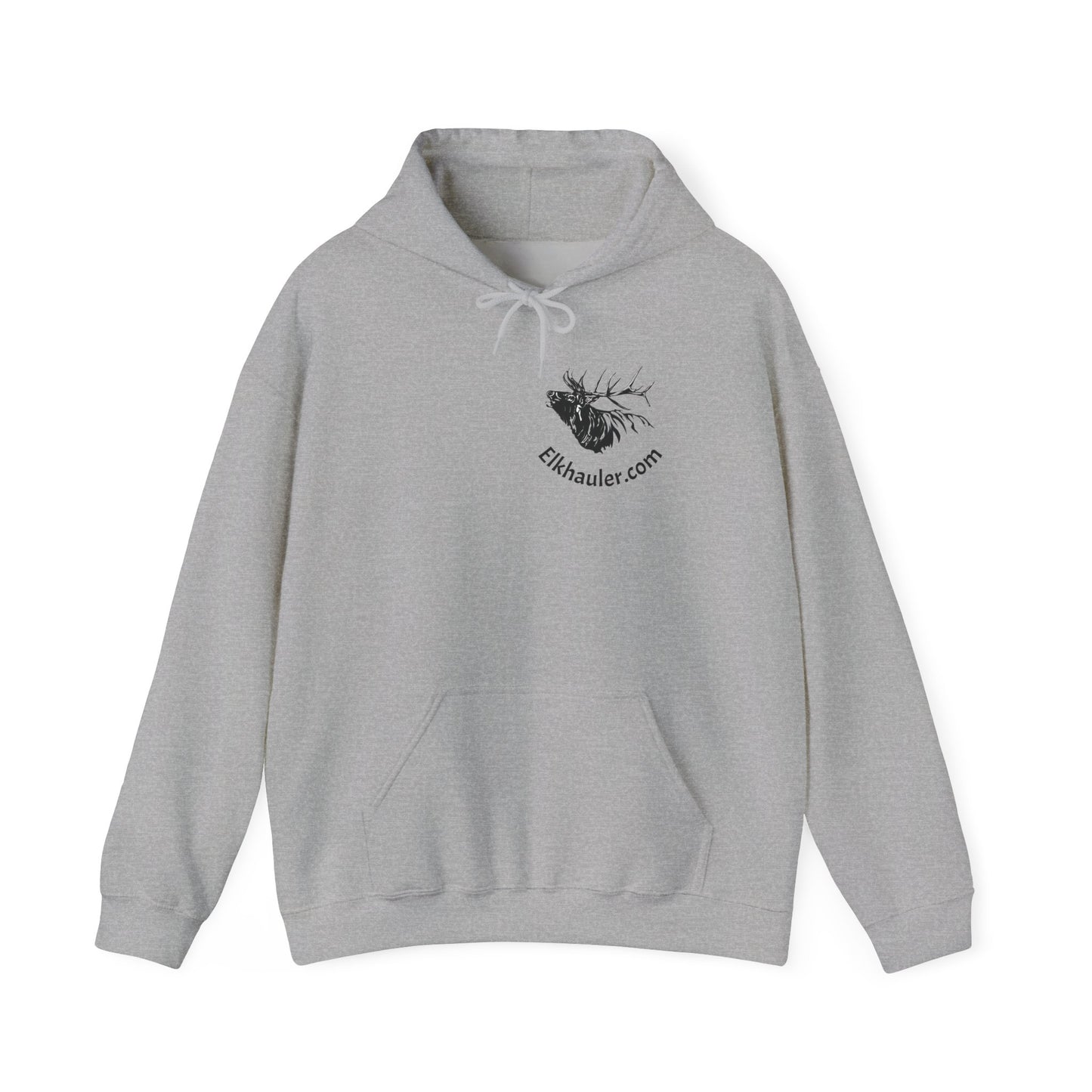 Elkhauler Logo Hoodie — Elkhauler.com Elk Head Pullover