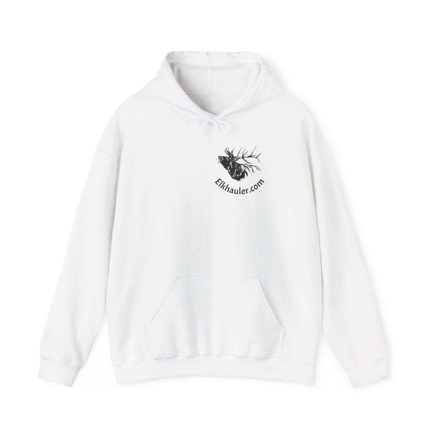 Elkhauler Logo Hoodie — Elkhauler.com Elk Head Pullover