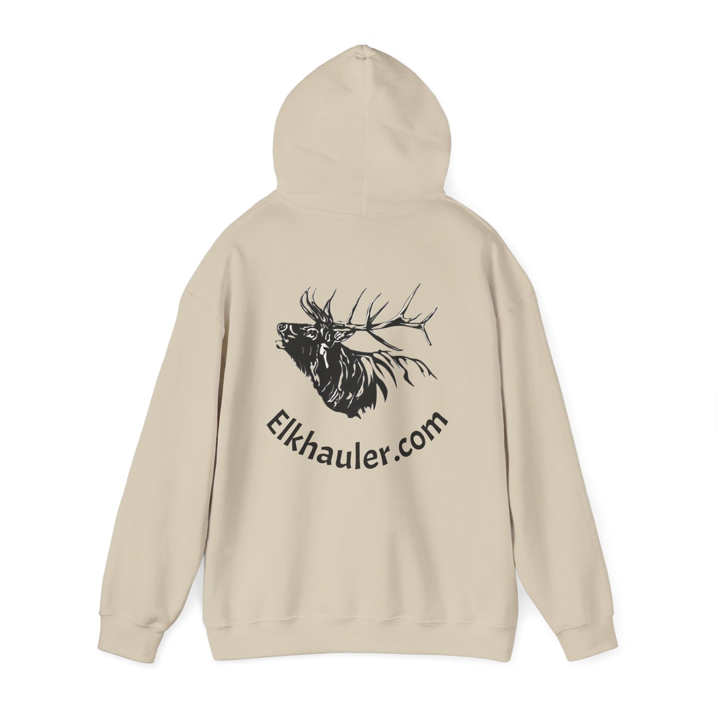 Elkhauler Logo Hoodie — Elkhauler.com Elk Head Pullover