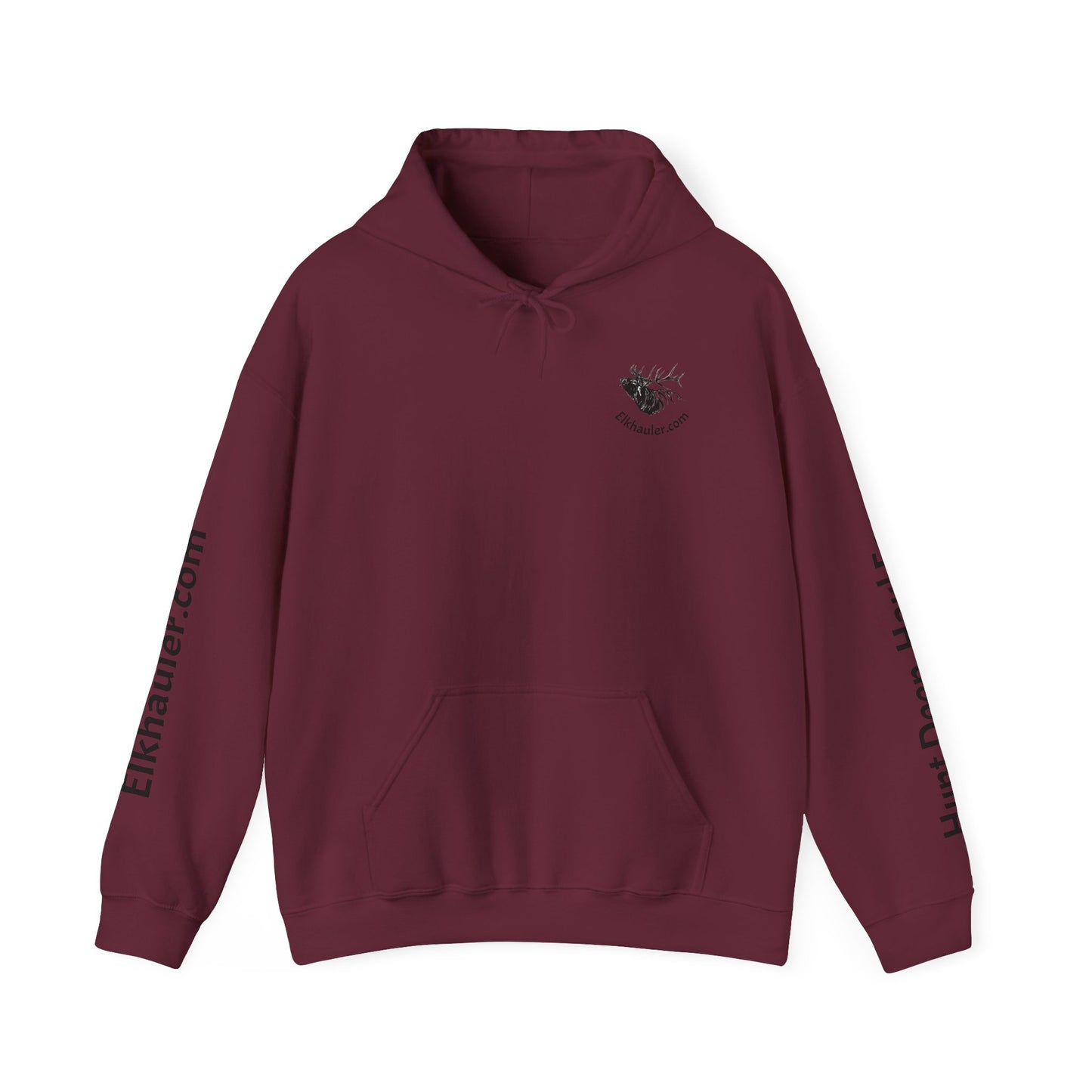 ElkHauler Logo Hoodie — 'Hunt Deep, Haul Easy' Elk Hunting Pullover