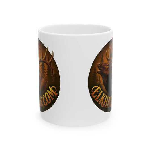 Elkhorn Vintage Elk Ceramic Mug (11oz & 15oz)