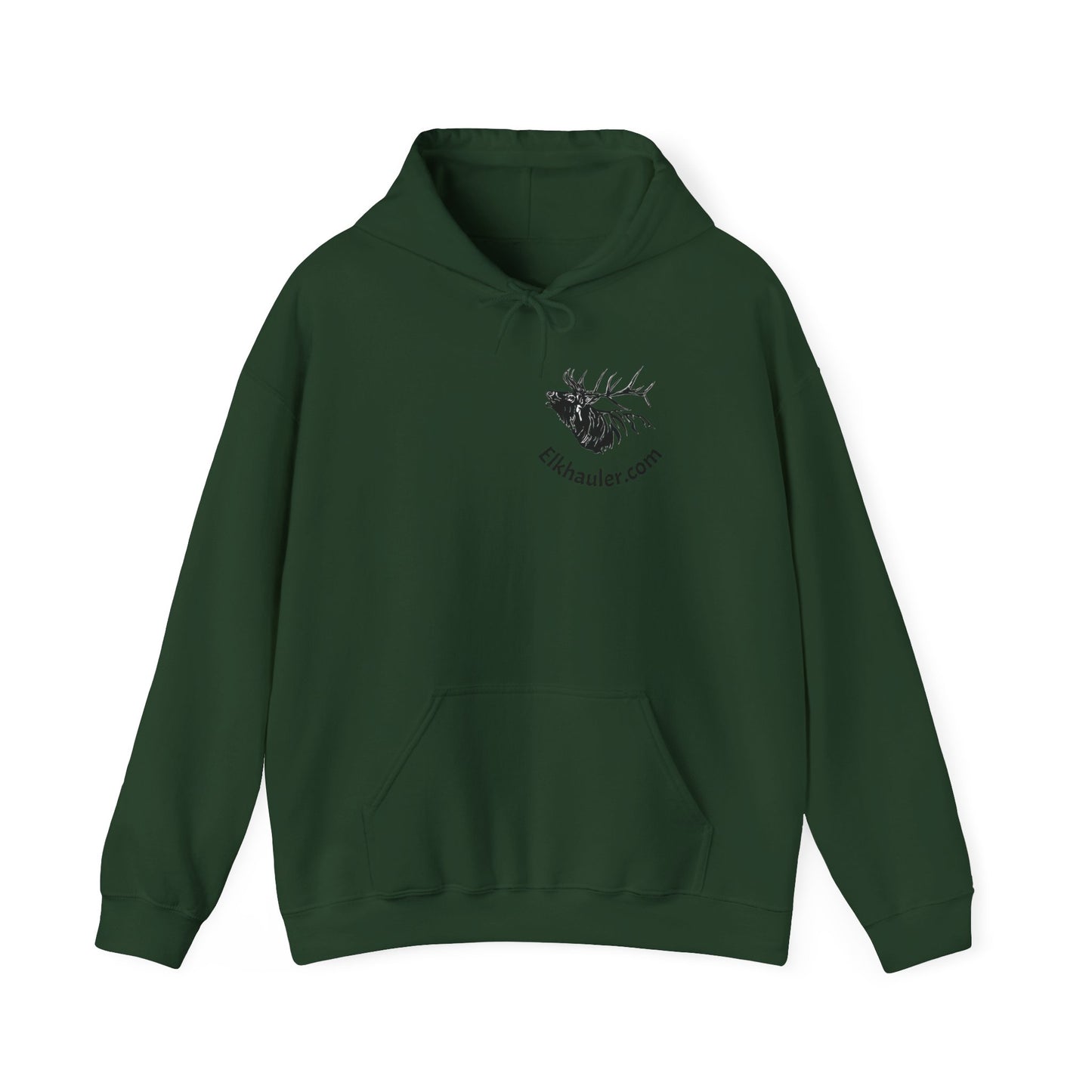 Elkhauler Logo Hoodie — Elkhauler.com Elk Head Pullover