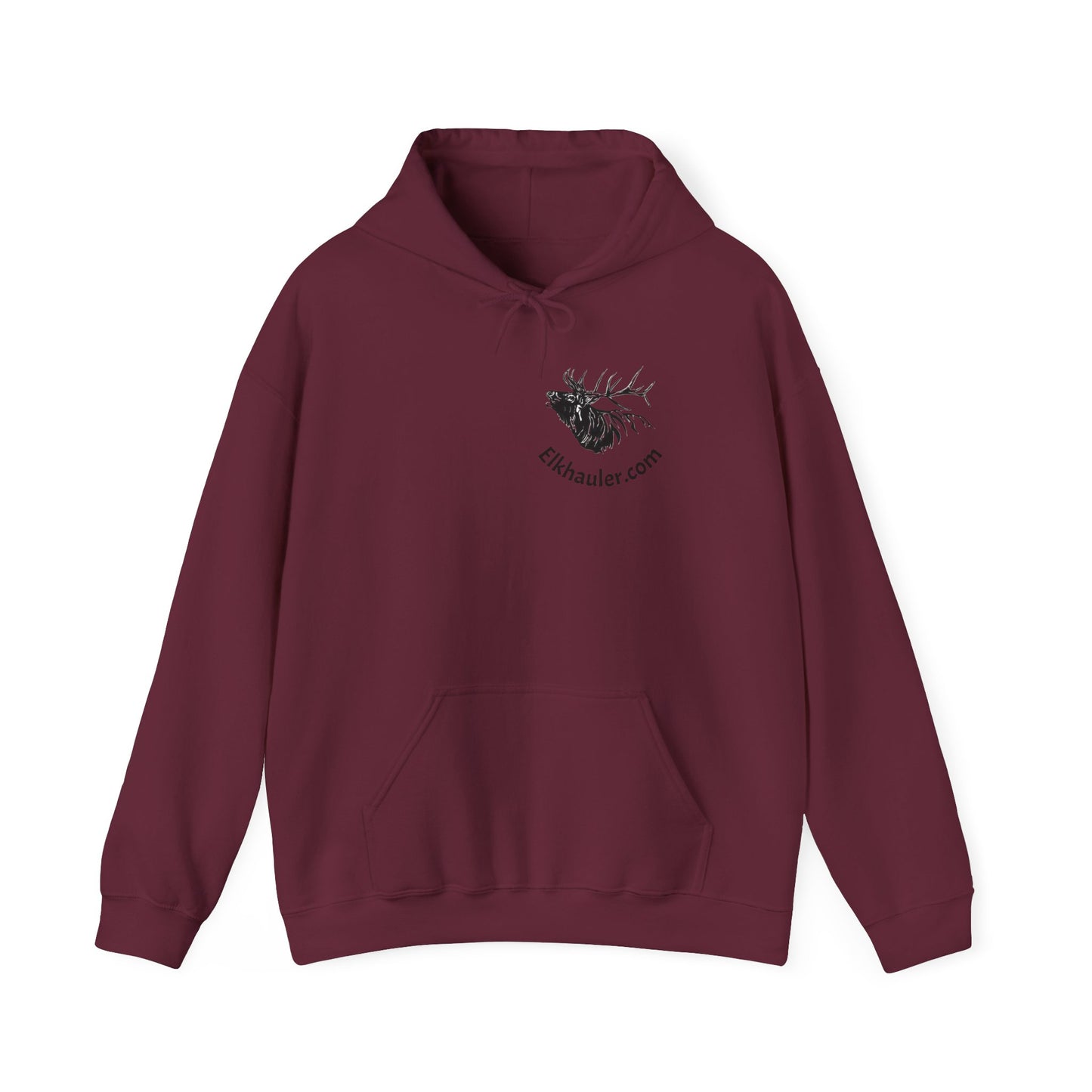 Elkhauler Logo Hoodie — Elkhauler.com Elk Head Pullover