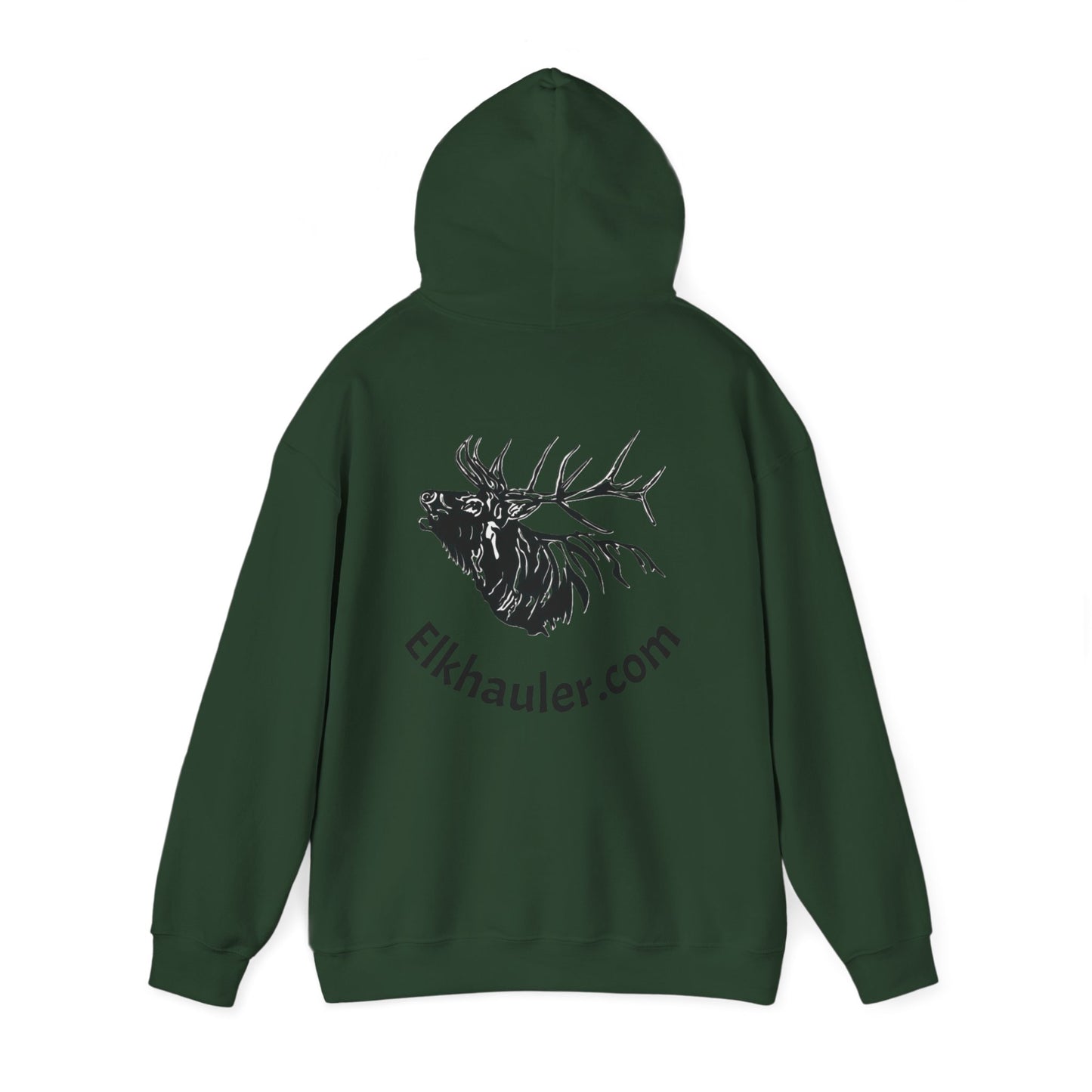 Elkhauler Logo Hoodie — Elkhauler.com Elk Head Pullover