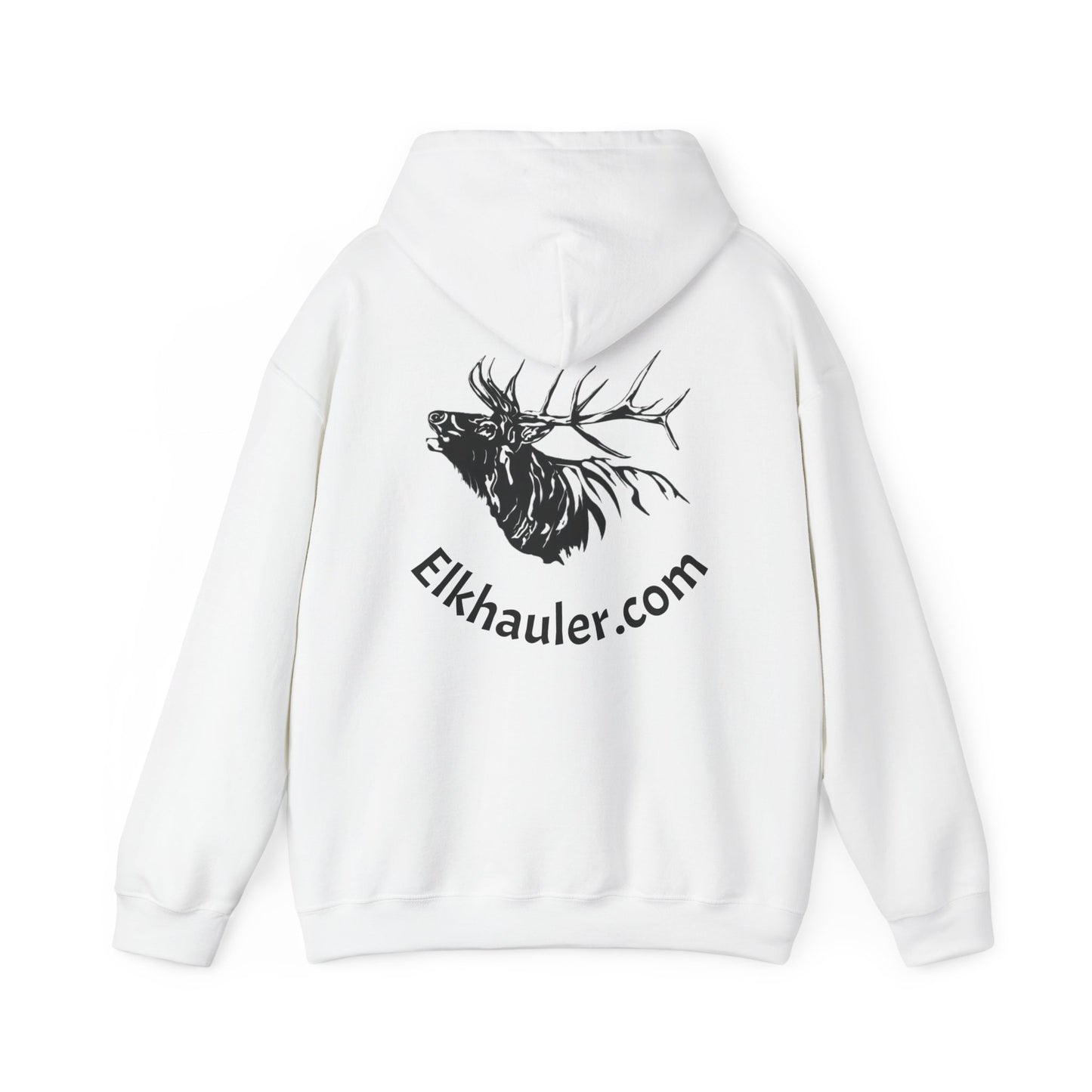 Elkhauler Logo Hoodie — Elkhauler.com Elk Head Pullover