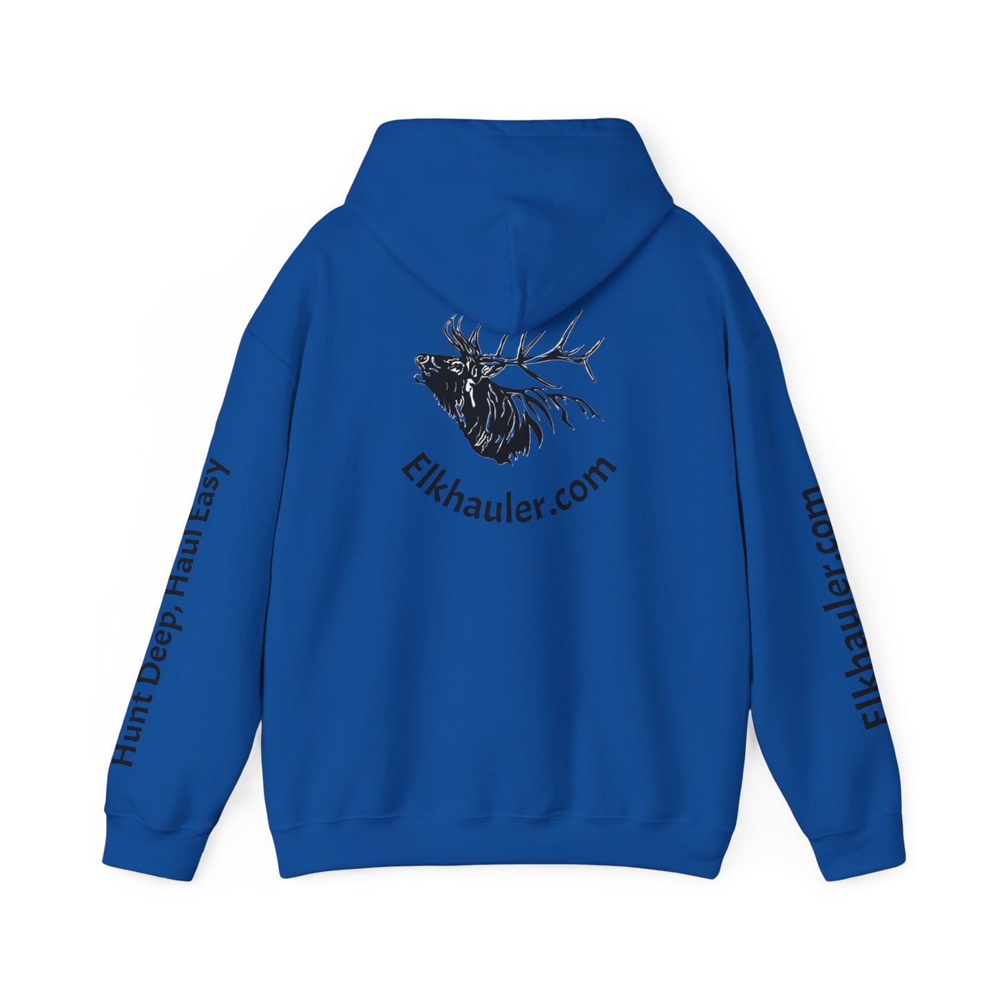 ElkHauler Logo Hoodie — 'Hunt Deep, Haul Easy' Elk Hunting Pullover