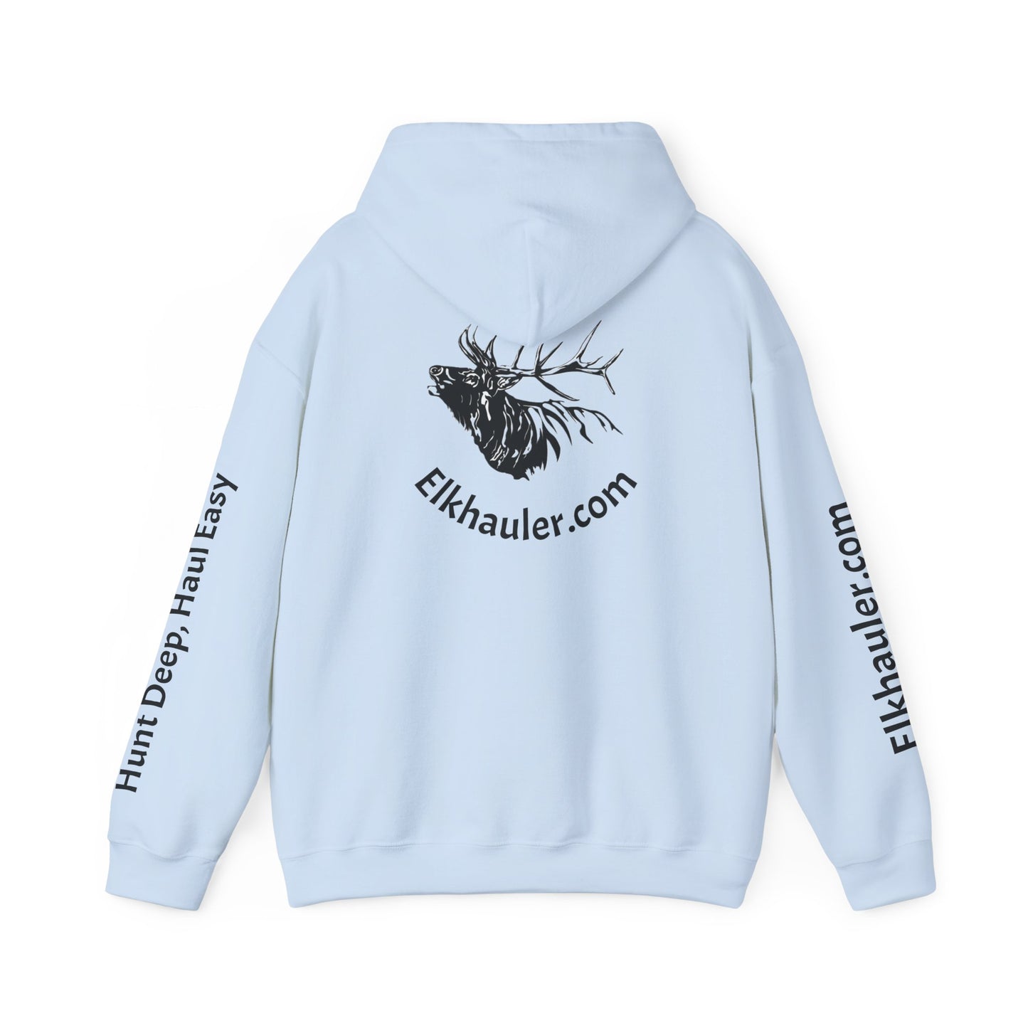 ElkHauler Logo Hoodie — 'Hunt Deep, Haul Easy' Elk Hunting Pullover