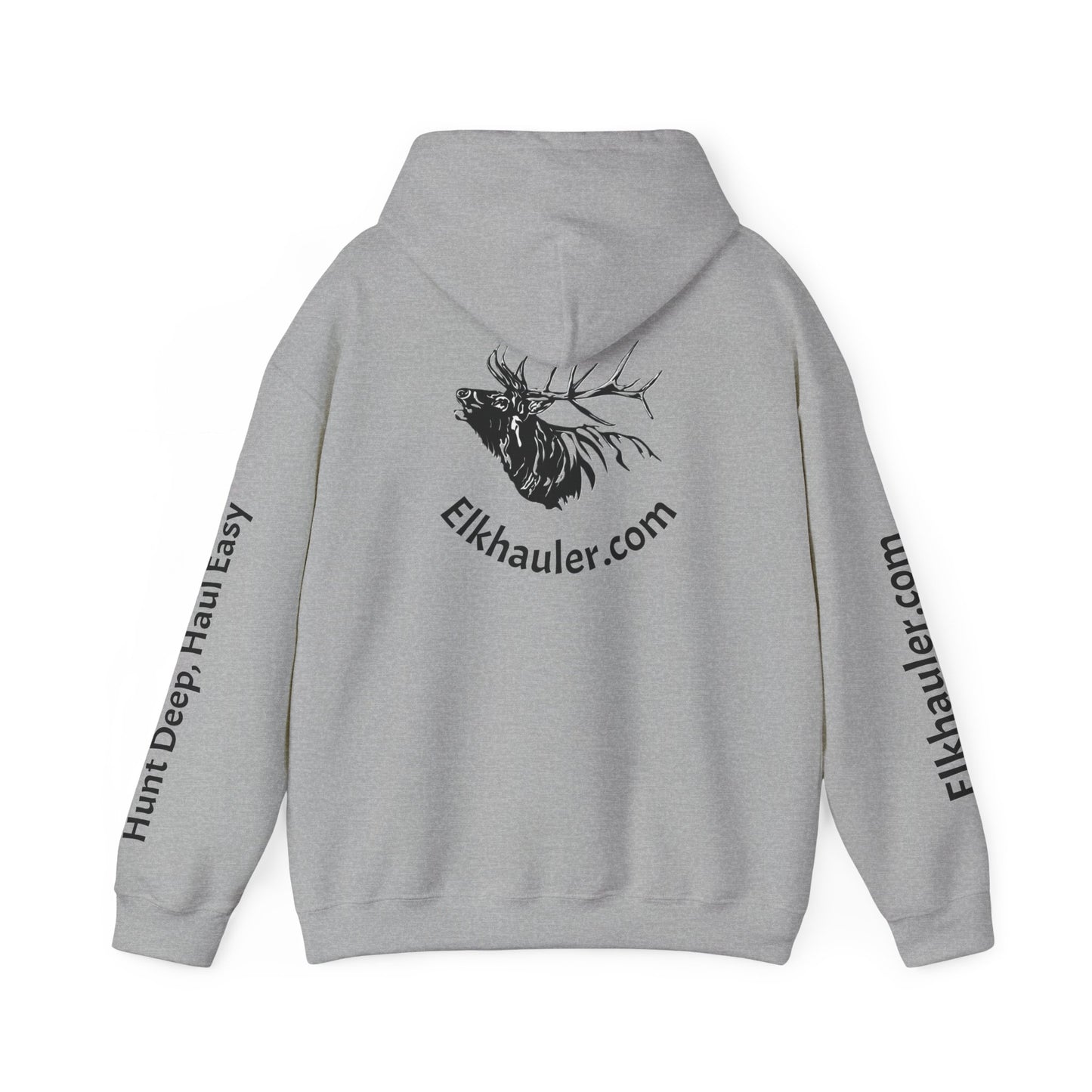 ElkHauler Logo Hoodie — 'Hunt Deep, Haul Easy' Elk Hunting Pullover