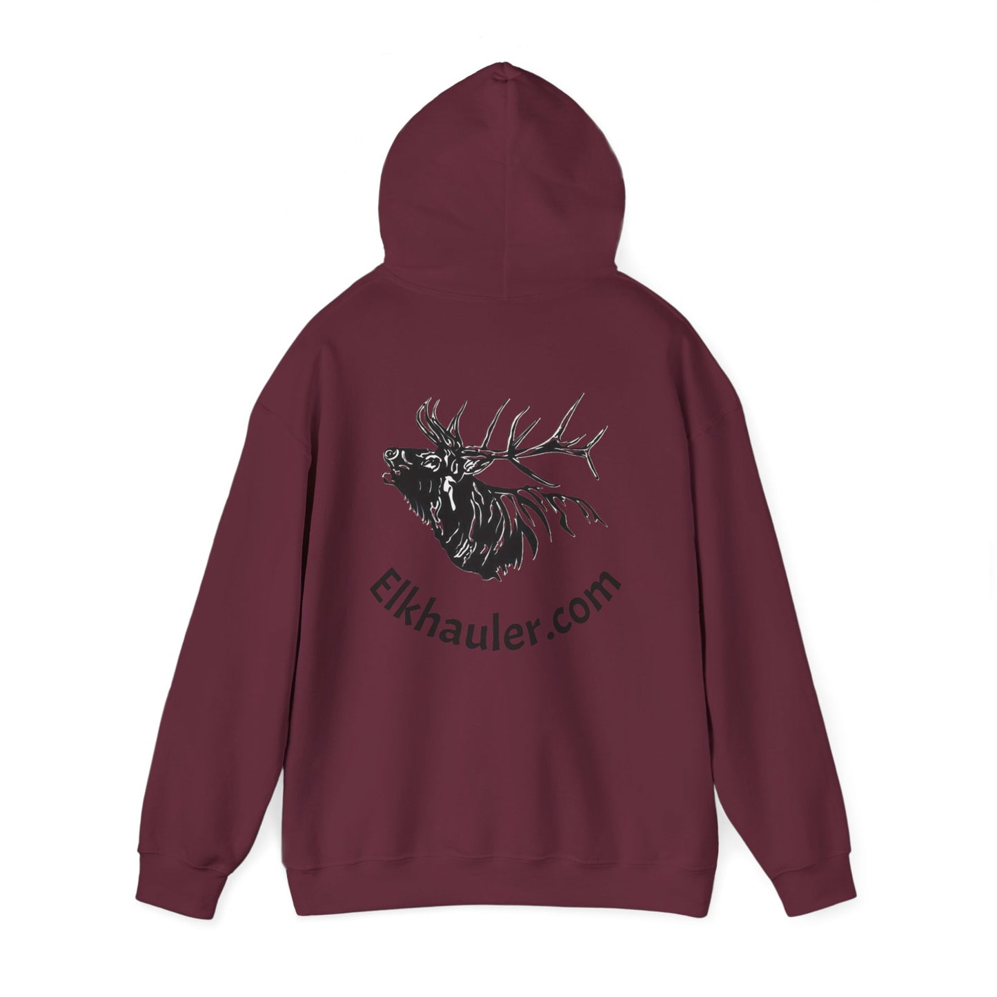 Elkhauler Logo Hoodie — Elkhauler.com Elk Head Pullover
