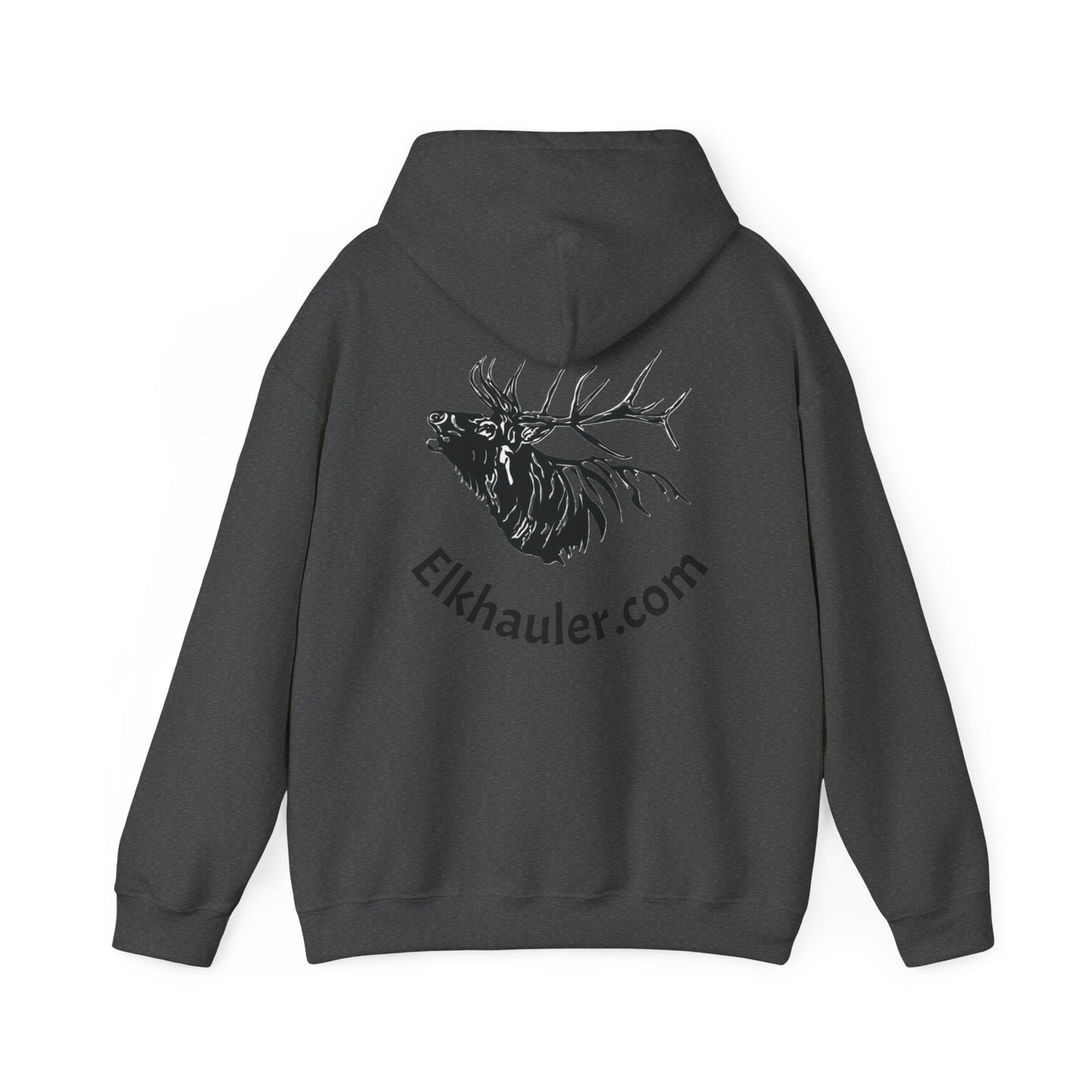 Elkhauler Logo Hoodie — Elkhauler.com Elk Head Pullover