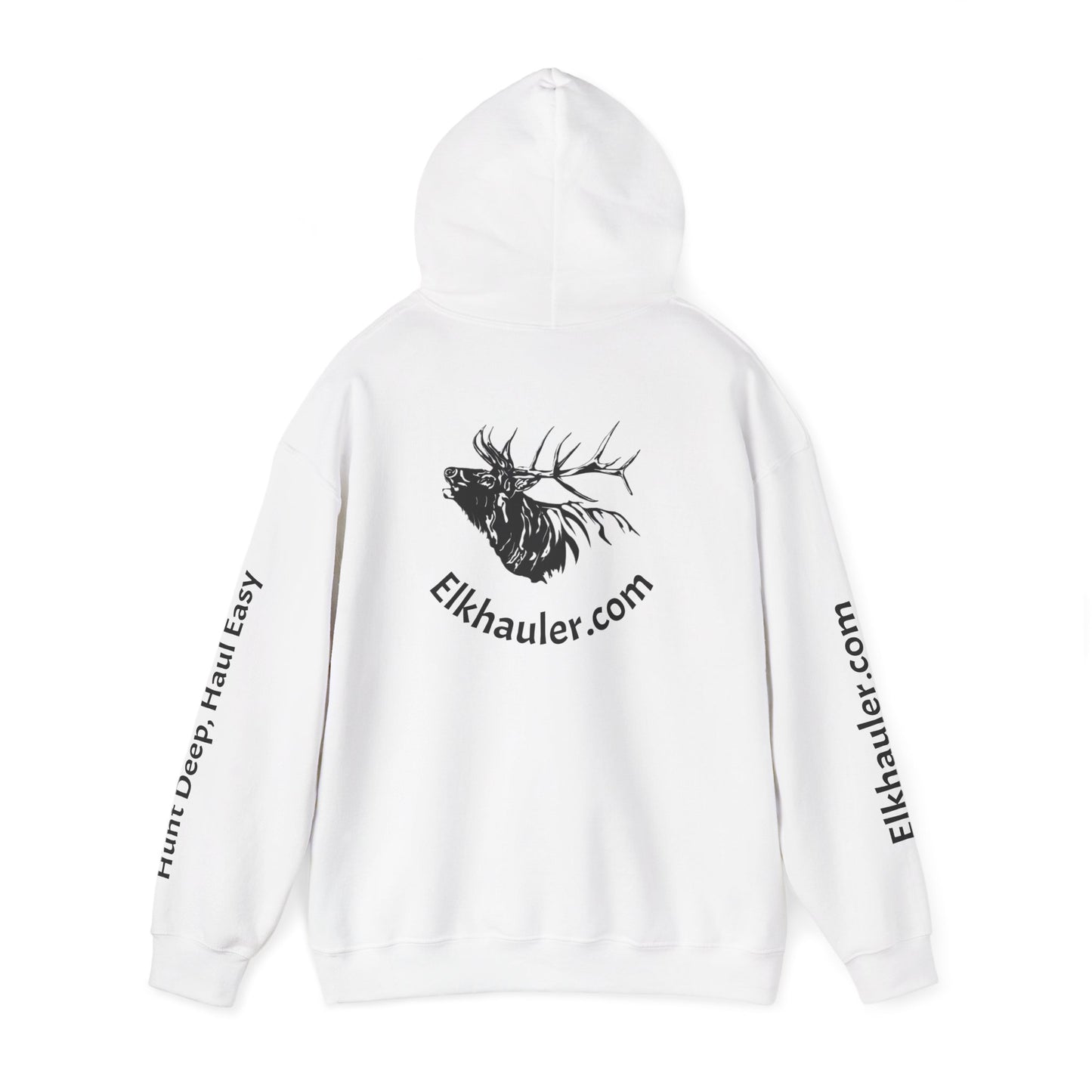 ElkHauler Logo Hoodie — 'Hunt Deep, Haul Easy' Elk Hunting Pullover