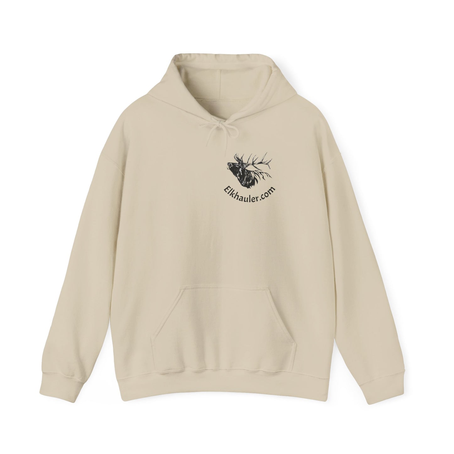 Elkhauler Logo Hoodie — Elkhauler.com Elk Head Pullover