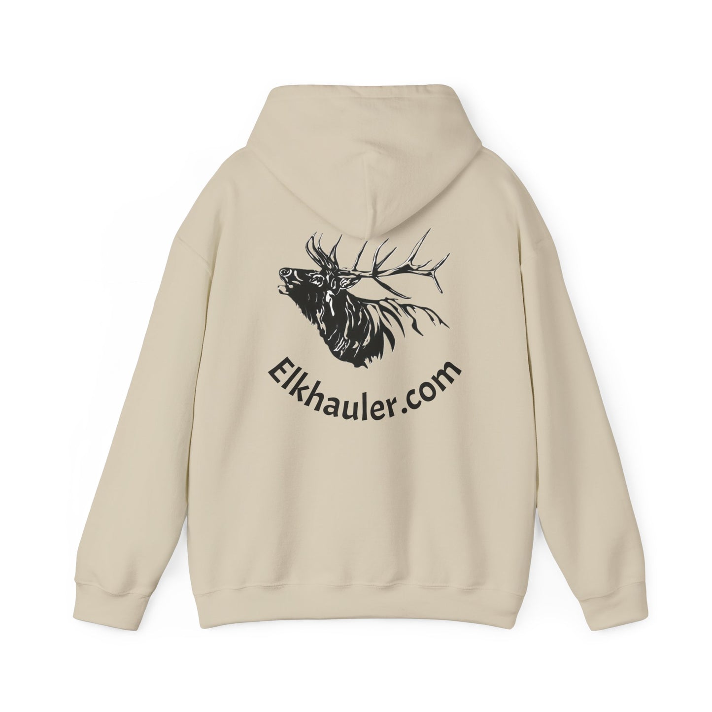 Elkhauler Logo Hoodie — Elkhauler.com Elk Head Pullover