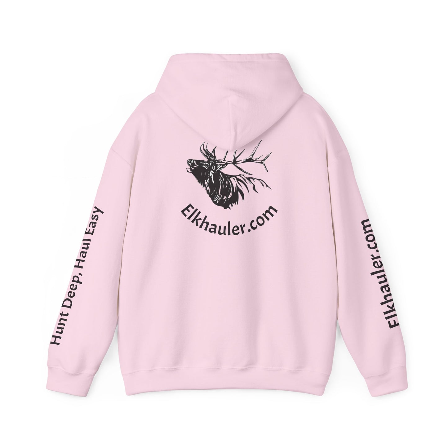 ElkHauler Logo Hoodie — 'Hunt Deep, Haul Easy' Elk Hunting Pullover