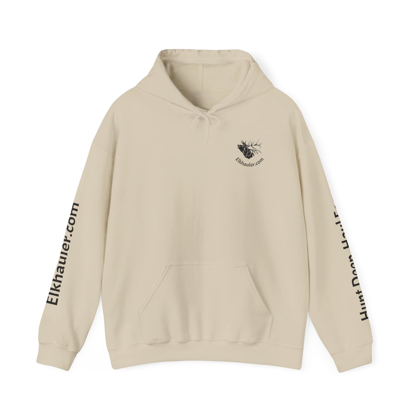 ElkHauler Logo Hoodie — 'Hunt Deep, Haul Easy' Elk Hunting Pullover