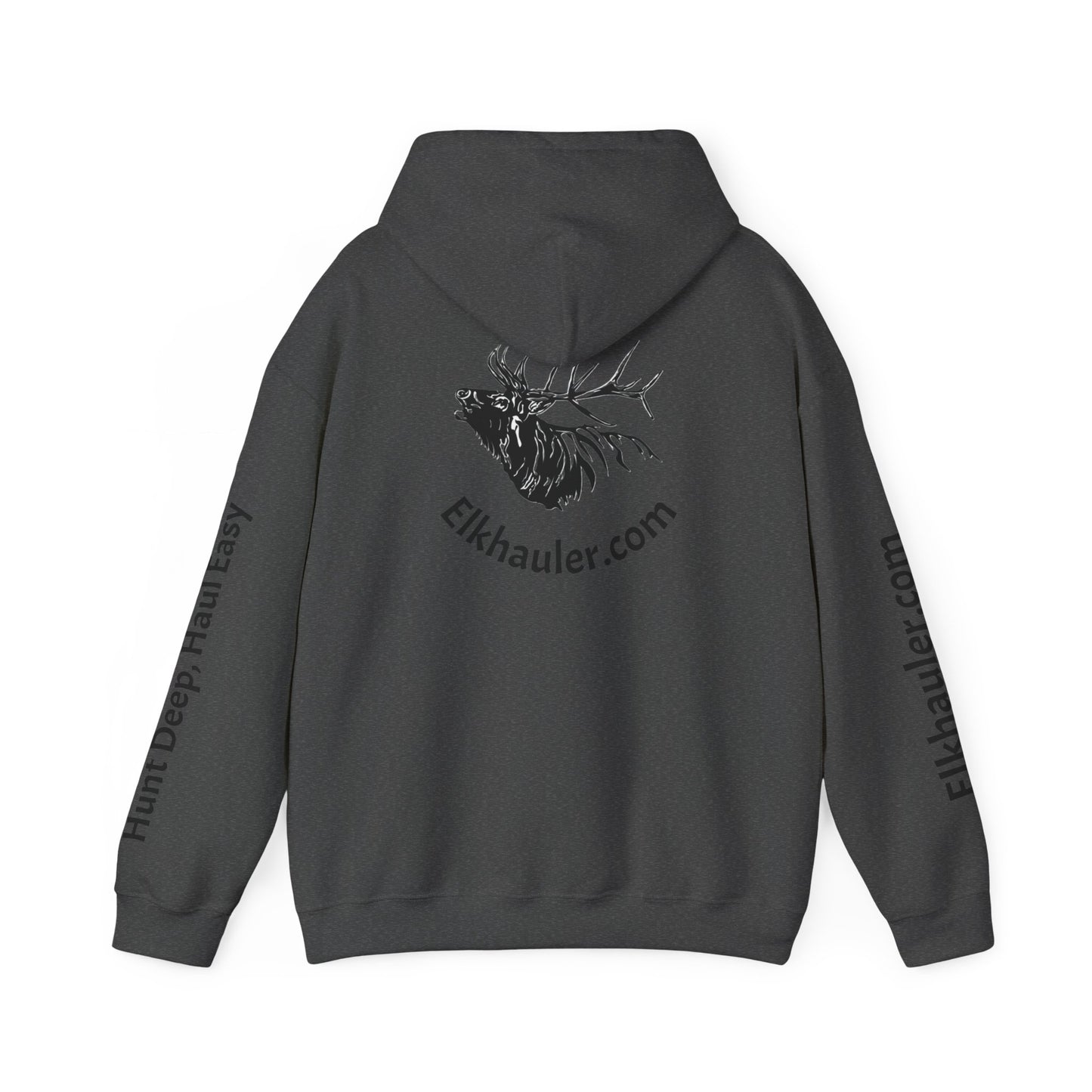 ElkHauler Logo Hoodie — 'Hunt Deep, Haul Easy' Elk Hunting Pullover