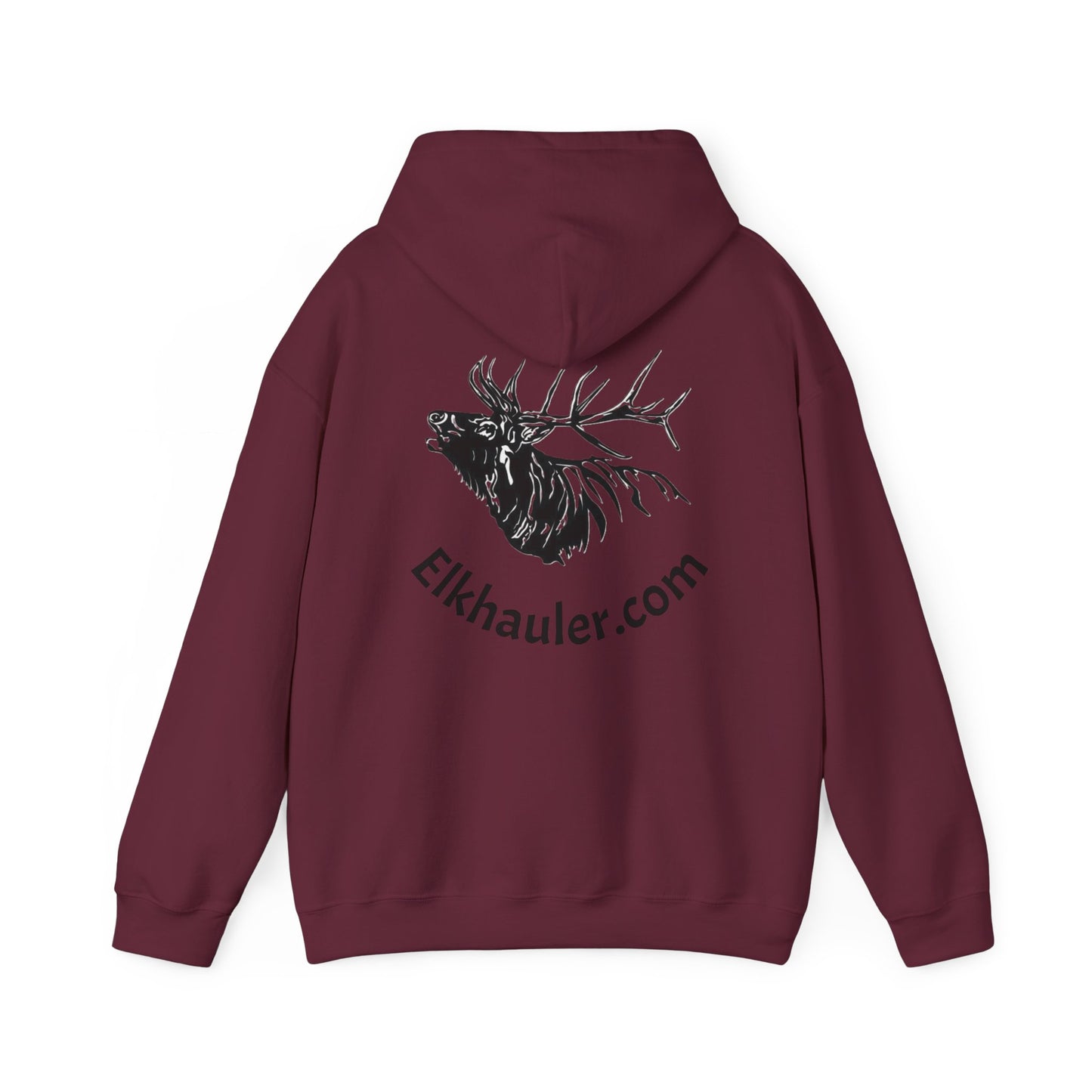 Elkhauler Logo Hoodie — Elkhauler.com Elk Head Pullover