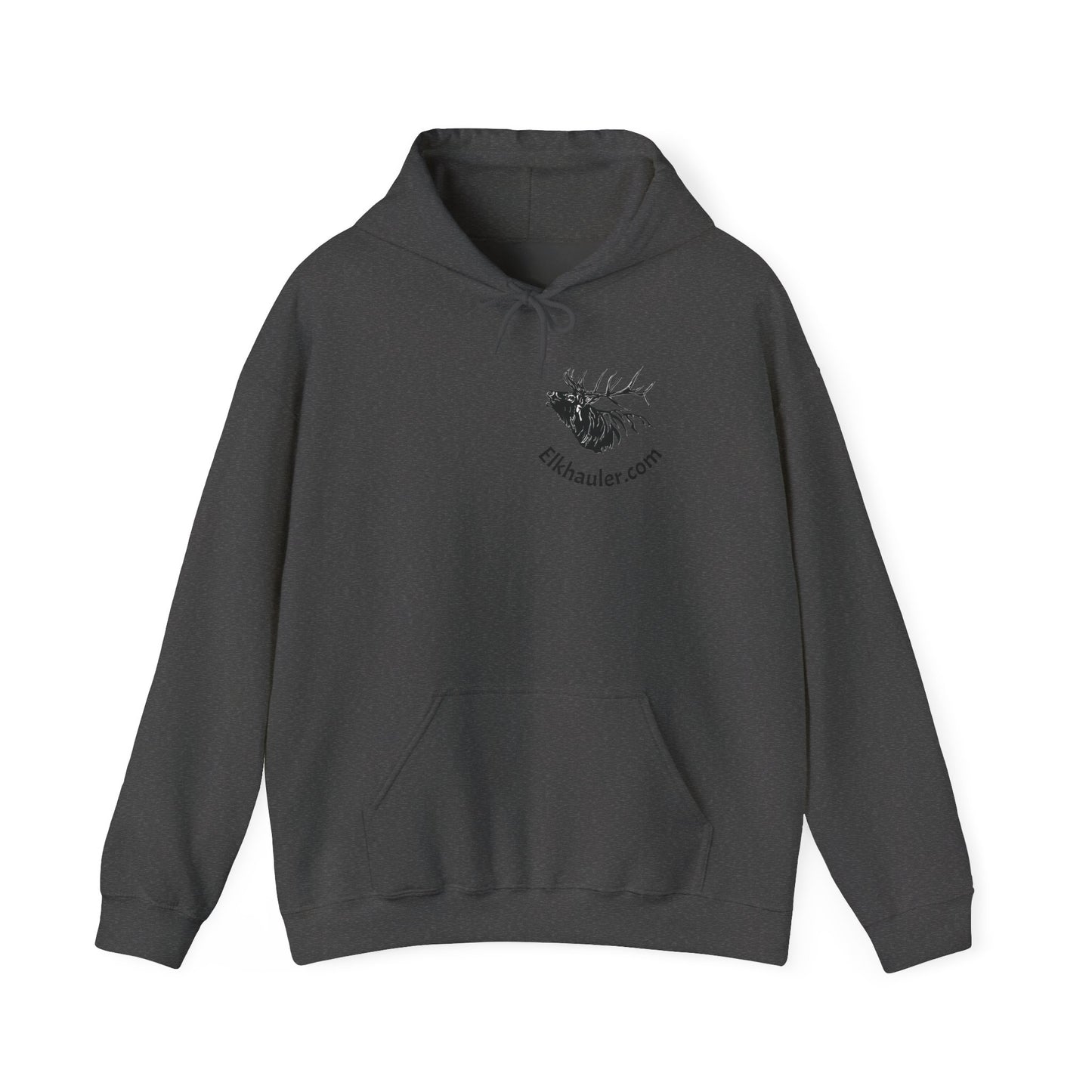 Elkhauler Logo Hoodie — Elkhauler.com Elk Head Pullover